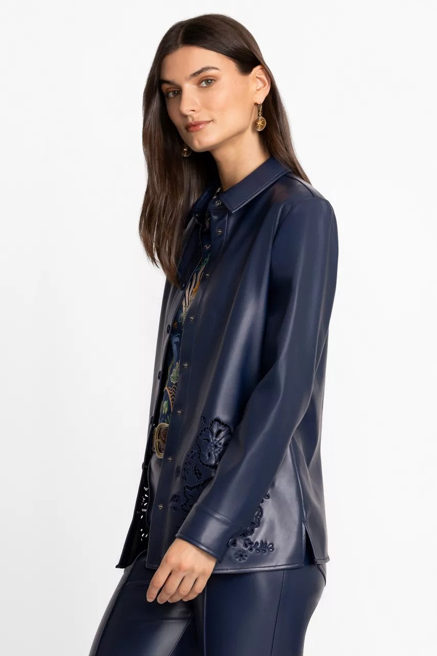 Johnny Was Women IMANI VEGAN LEATHER SHACKET