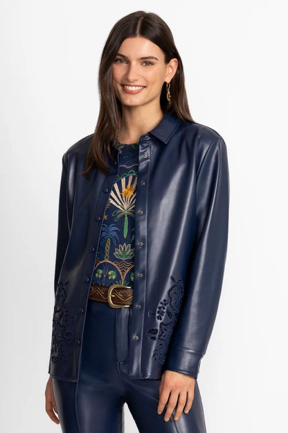 Johnny Was Women IMANI VEGAN LEATHER SHACKET
