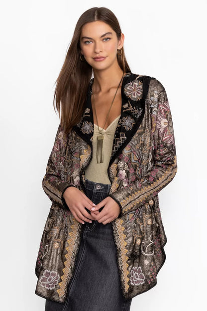 Johnny Was Women BIYA METALLIC SHORT HOODIE