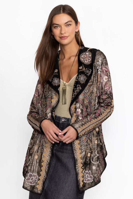 Johnny Was Women BIYA METALLIC SHORT HOODIE