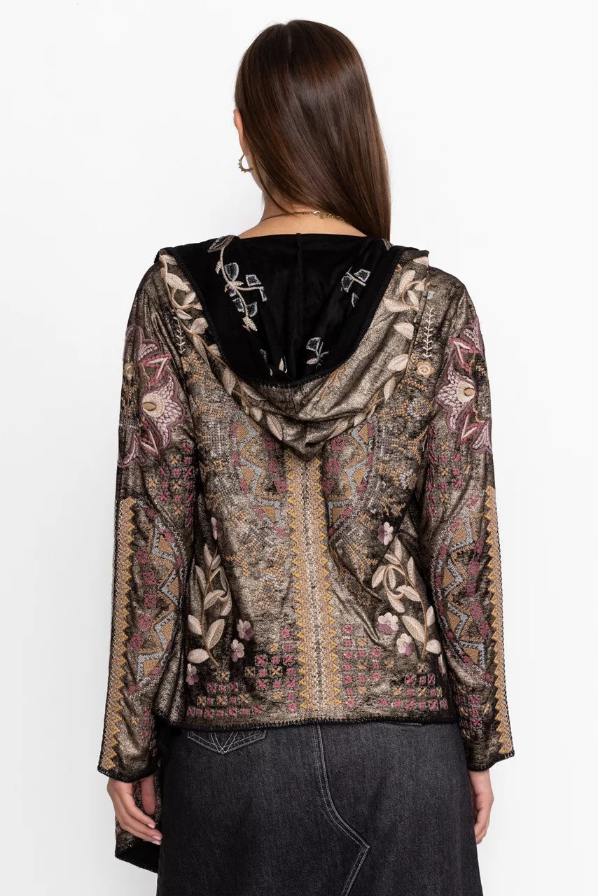 Johnny Was Women BIYA METALLIC SHORT HOODIE
