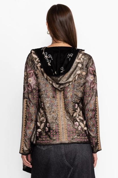 Johnny Was Women BIYA METALLIC SHORT HOODIE