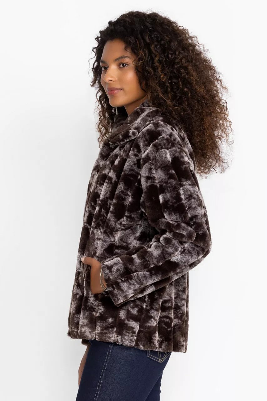 Johnny Was Women CROPPED FAUX FUR JACKET