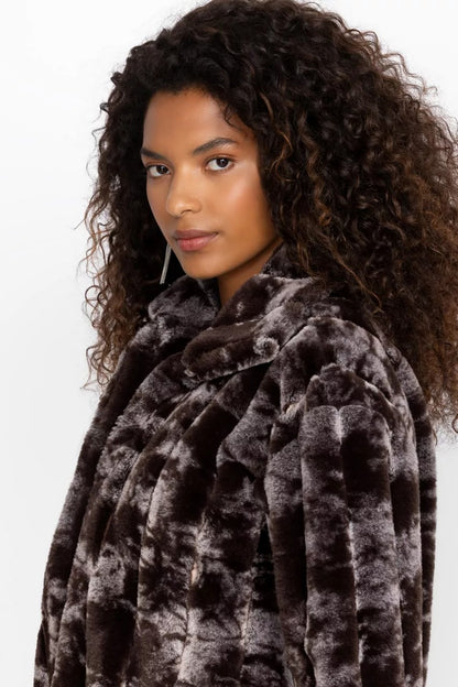 Johnny Was Women CROPPED FAUX FUR JACKET