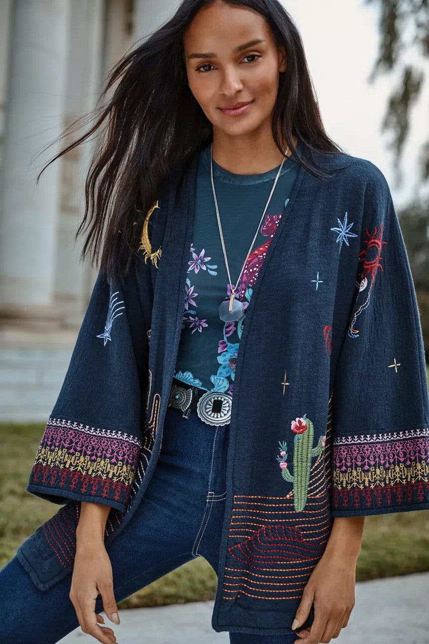 Johnny Was Women BIYA SHORT KIMONO