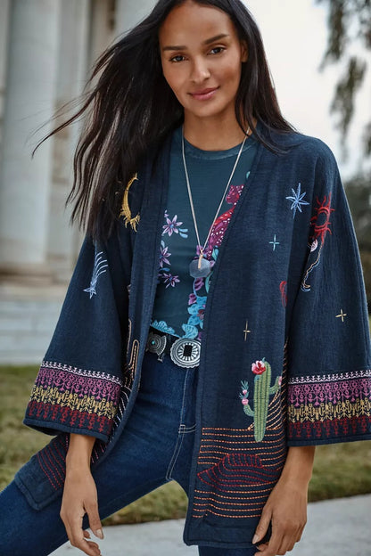 Johnny Was Women BIYA SHORT KIMONO