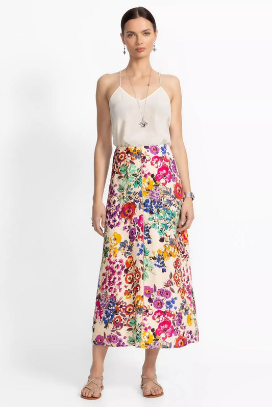 Johnny Was Women LINEN SEAMED SKIRT