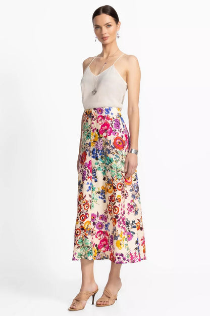 Johnny Was Women LINEN SEAMED SKIRT