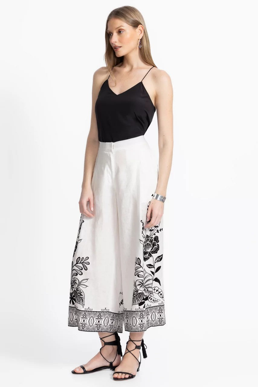 Johnny Was Women PLEATED LINEN CULOTTE