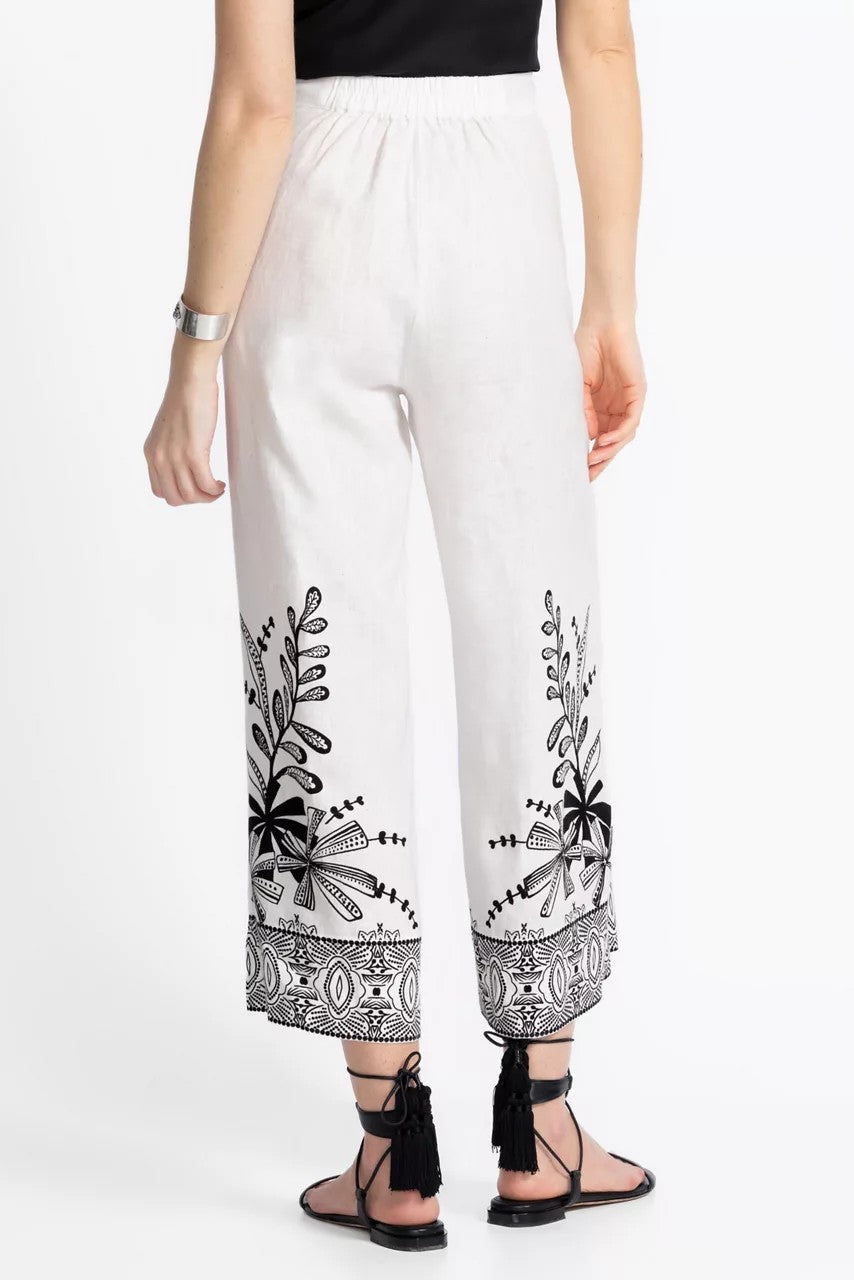Johnny Was Women PLEATED LINEN CULOTTE