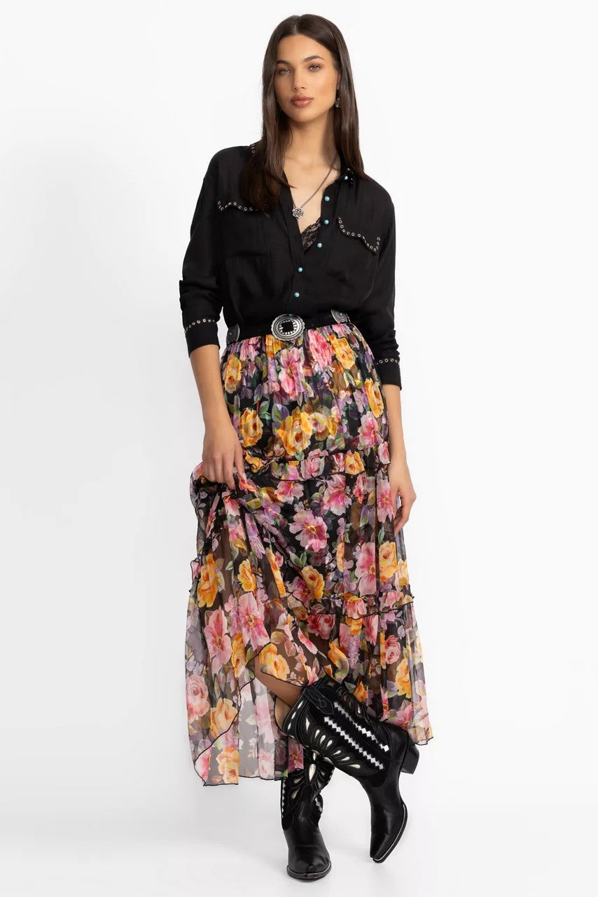 Johnny Was Women TERRA TIERED MAXI SKIRT