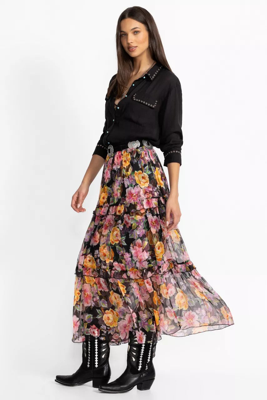 Johnny Was Women TERRA TIERED MAXI SKIRT
