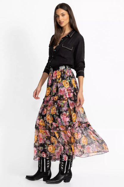 Johnny Was Women TERRA TIERED MAXI SKIRT