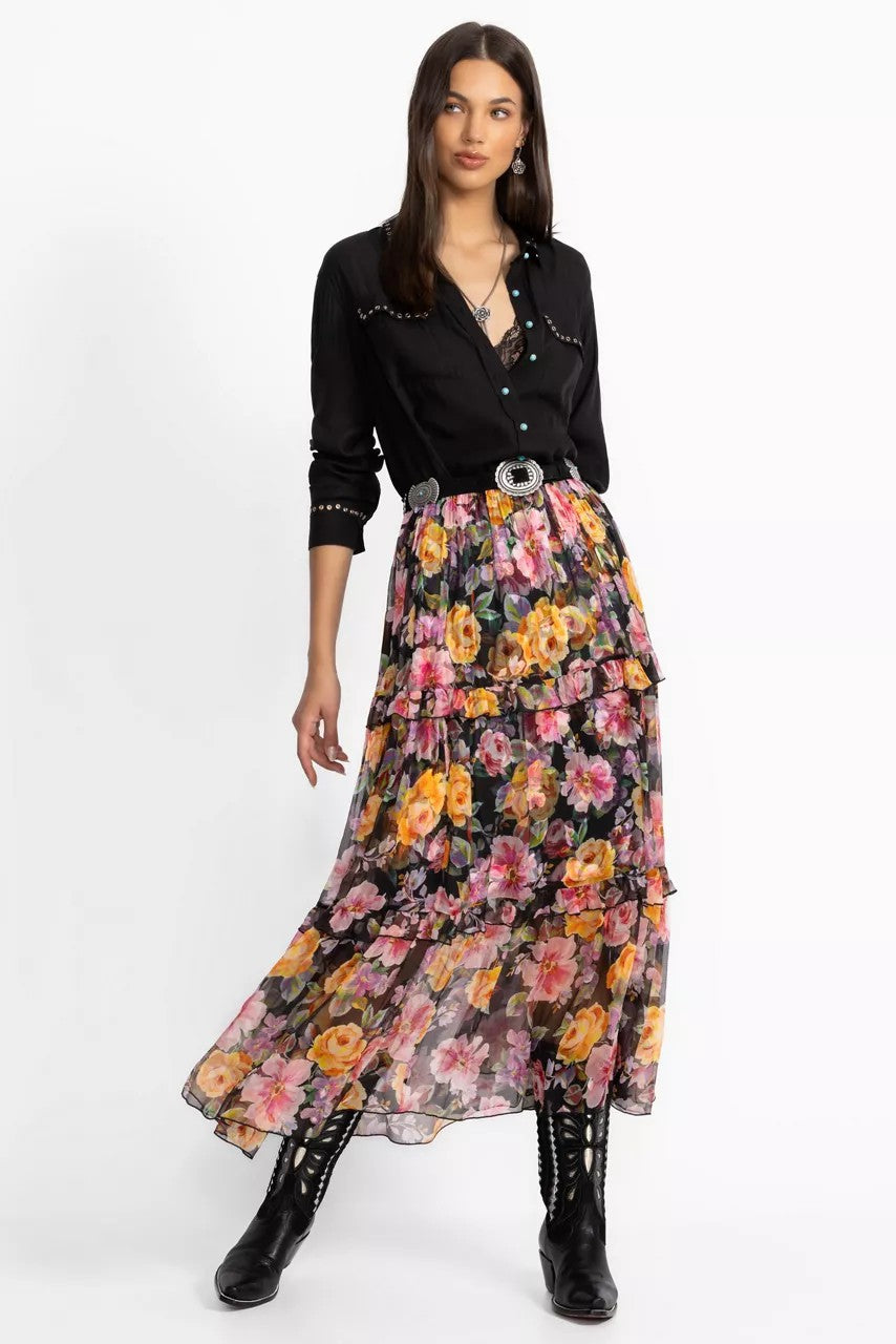 Johnny Was Women TERRA TIERED MAXI SKIRT