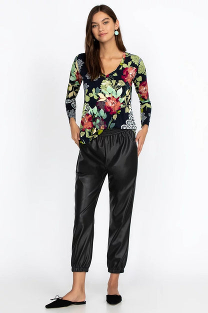 Johnny Was Women Vegan Leather Jogger