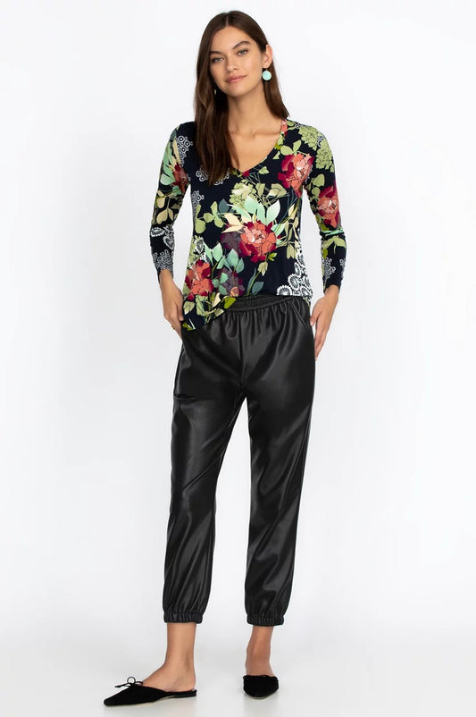 Johnny Was Women Vegan Leather Jogger