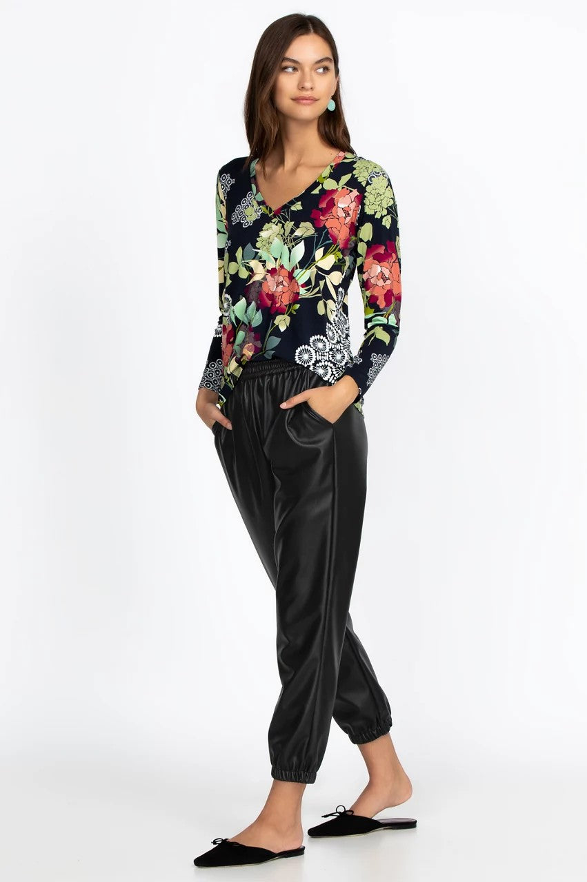 Johnny Was Women Vegan Leather Jogger