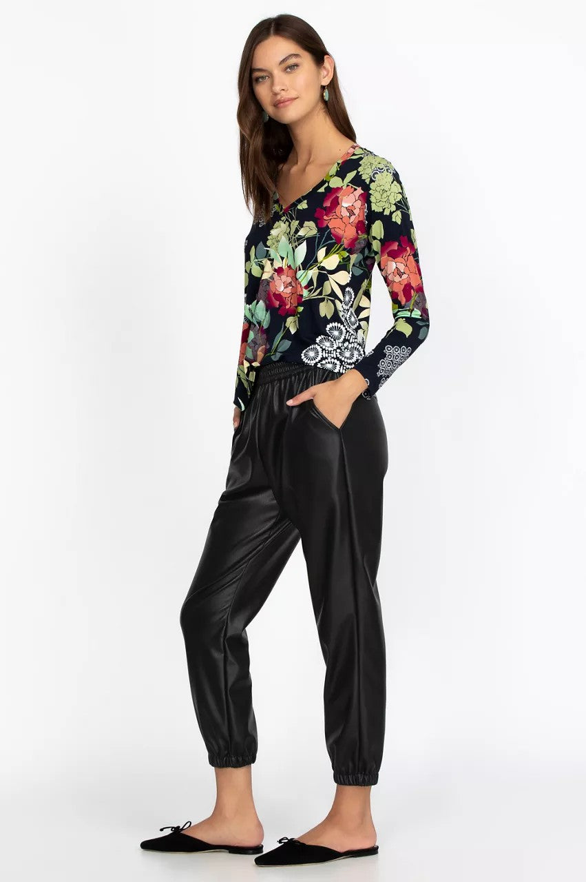 Johnny Was Women Vegan Leather Jogger