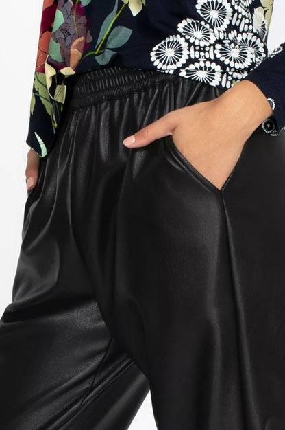 Johnny Was Women Vegan Leather Jogger