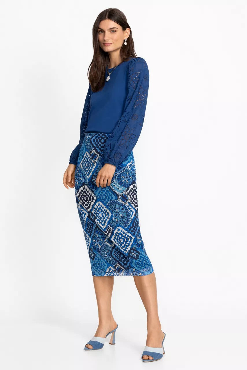 Johnny Was Women LIZANDREA MESH MIDI SKIRT