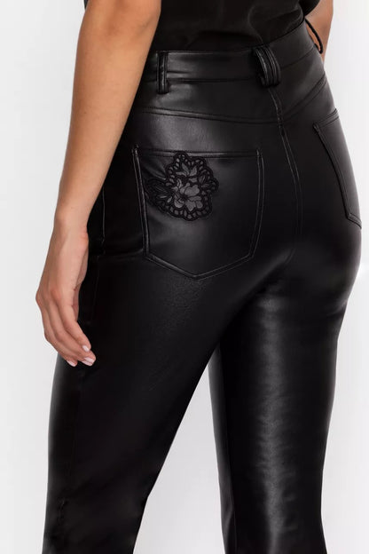 Johnny Was Women THE SLIT FLARE VEGAN LEATHER PANT