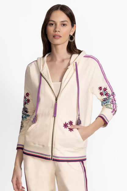 Johnny Was Women BEE ACTIVE ZIP FRONT HOODIE