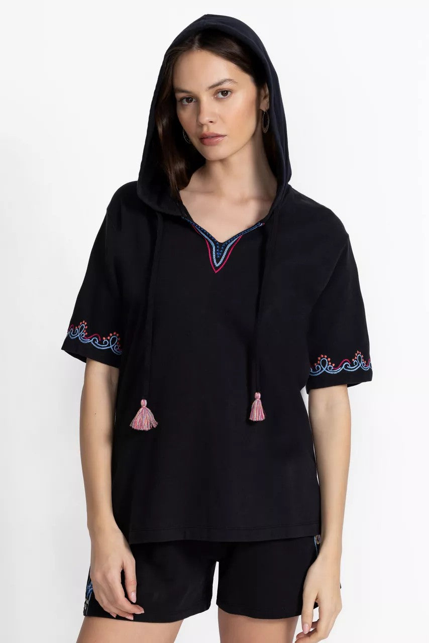 Johnny Was Women BEE ACTIVE NOTCHED PULLOVER HOODIE