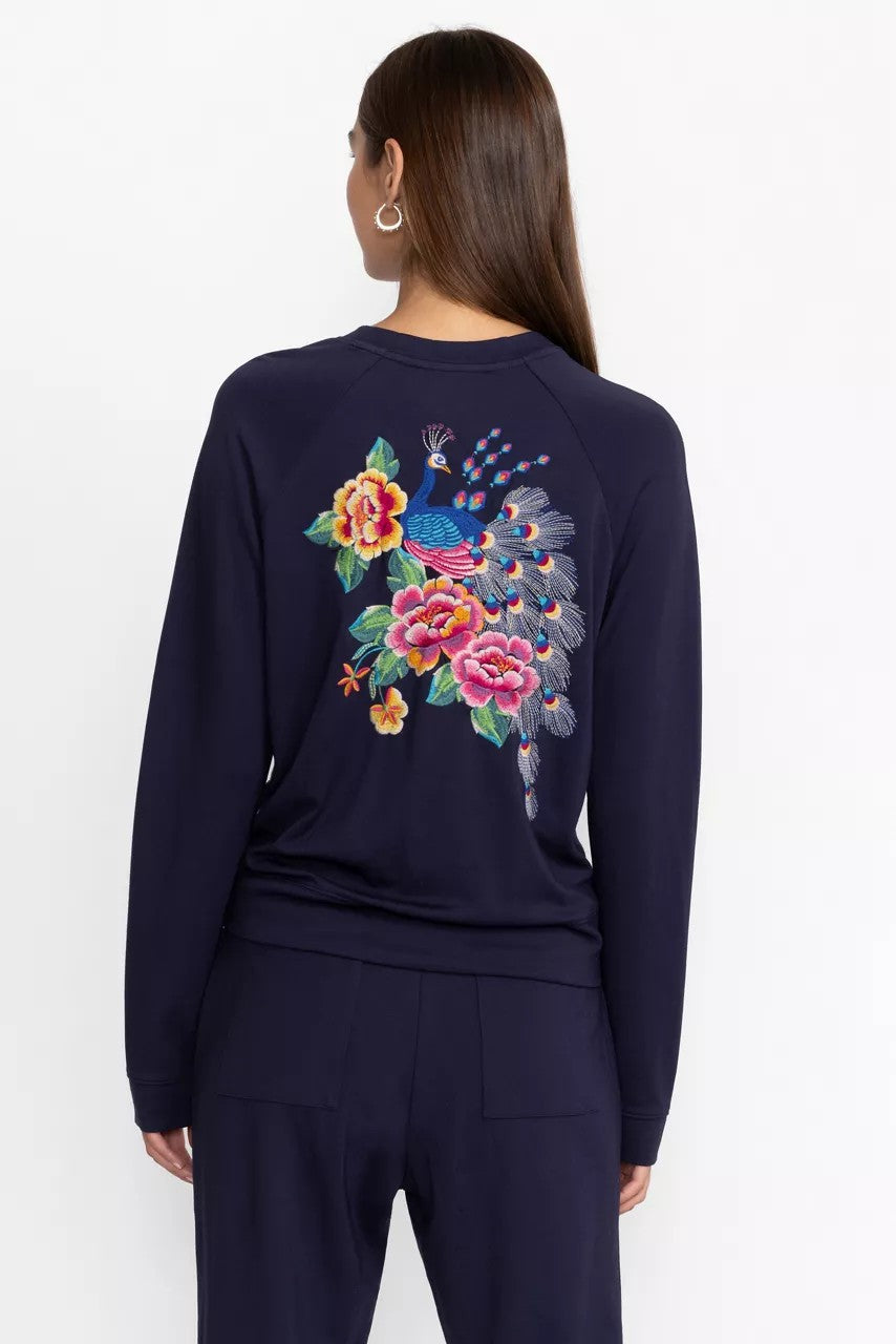 Johnny Was Women BEE ACTIVE LONG SLEEVE CREW PULLOVER