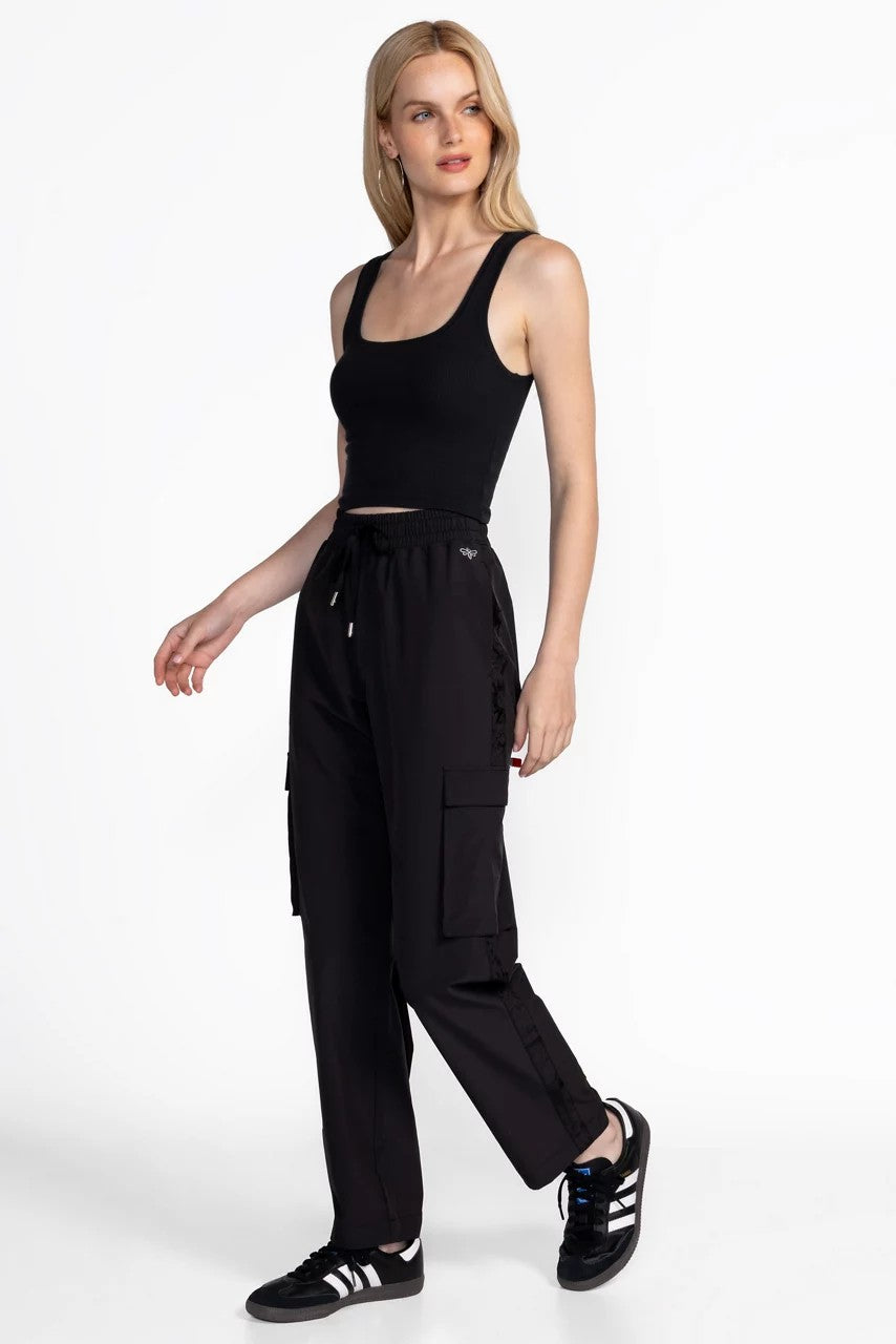 Johnny Was Women BEE ACTIVE CARGO STRAIGHT LEG TRACK PANT