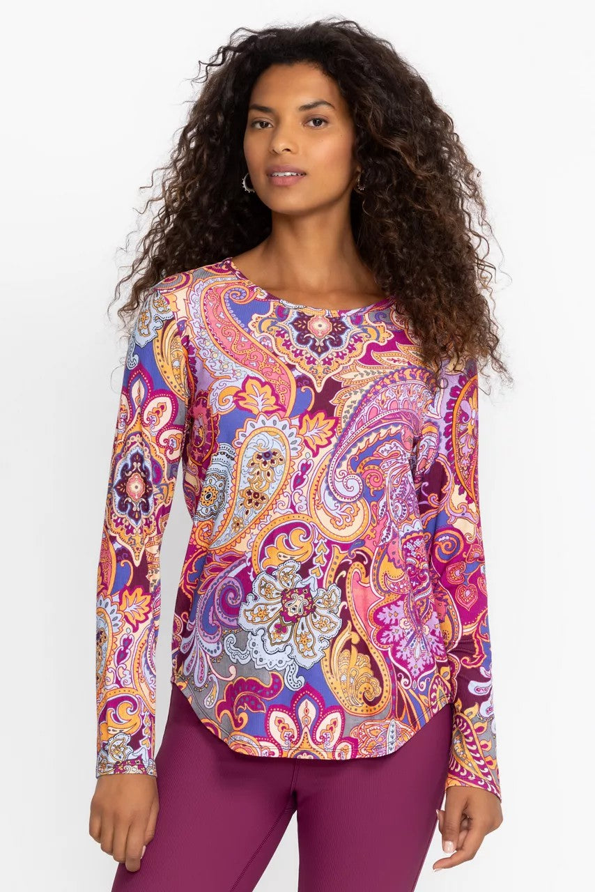 Johnny Was Women BEE ACTIVE RIBBED LONG SLEEVE TEE