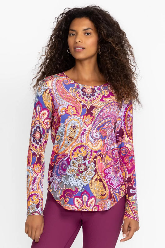 Johnny Was Women BEE ACTIVE RIBBED LONG SLEEVE TEE