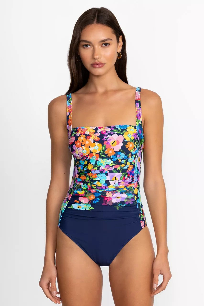 Johnny Was Women WILD BLOOM RUCHED ONE PIECE