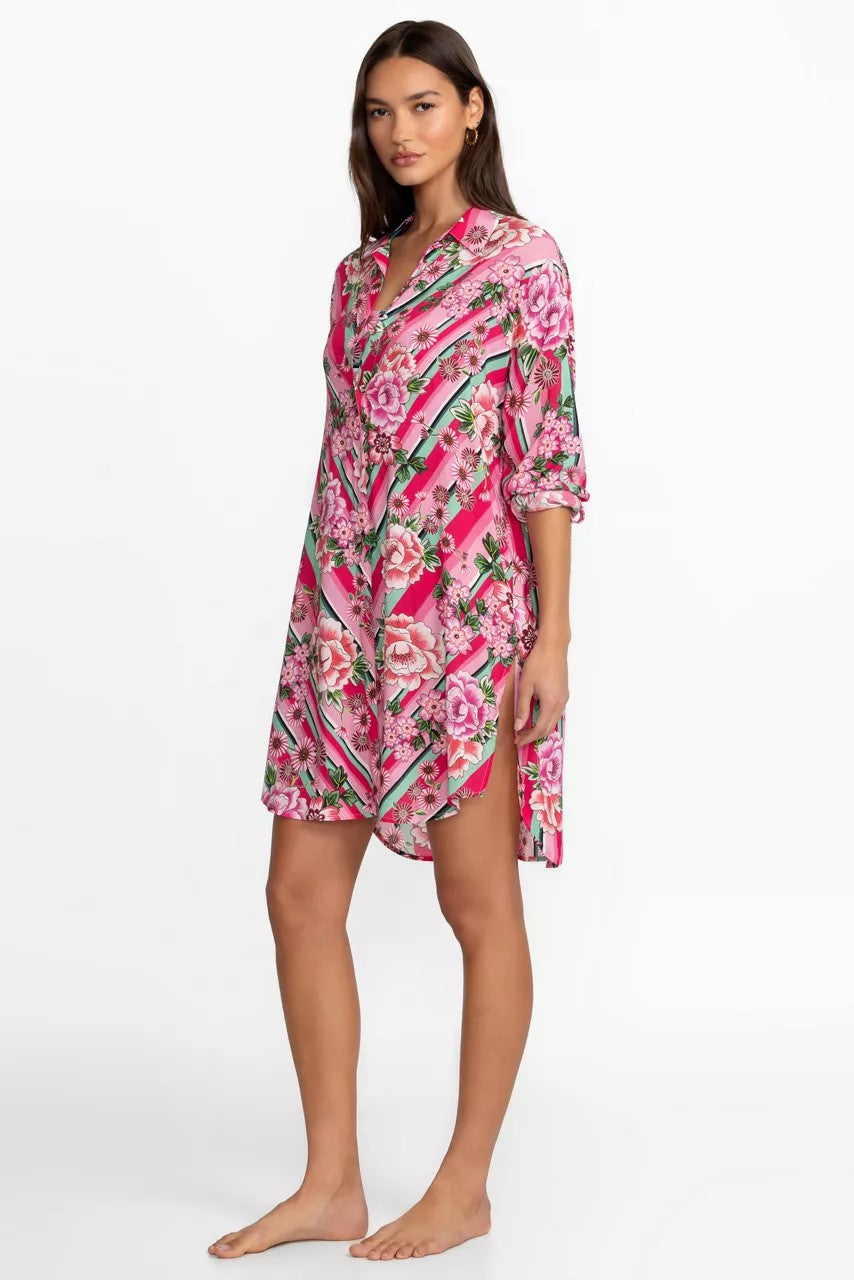Johnny Was Women BOCARDI BUTTON DOWN SHIRT DRESS