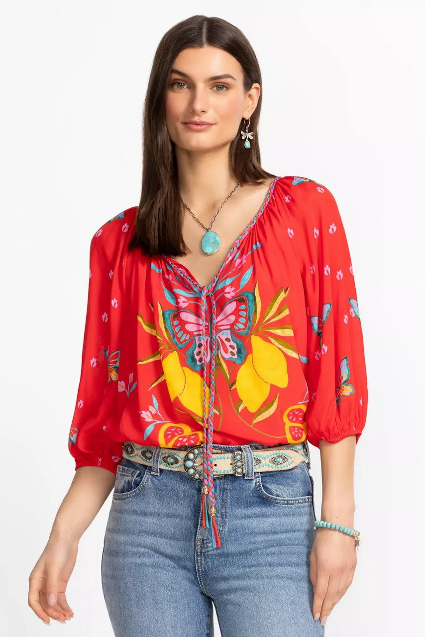 Johnny Was Women MONACO PEASANT BLOUSE