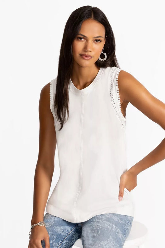 Johnny Was Women CROCHET CREW NECK TANK