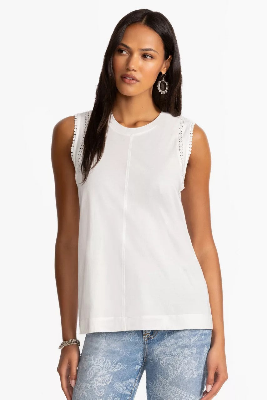 Johnny Was Women CROCHET CREW NECK TANK