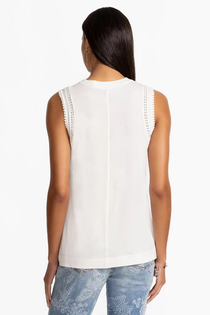 Johnny Was Women CROCHET CREW NECK TANK