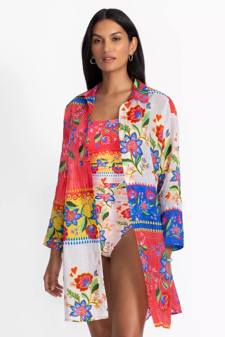 Johnny Was Women RUMBA BUTTON DOWN SHIRT DRESS