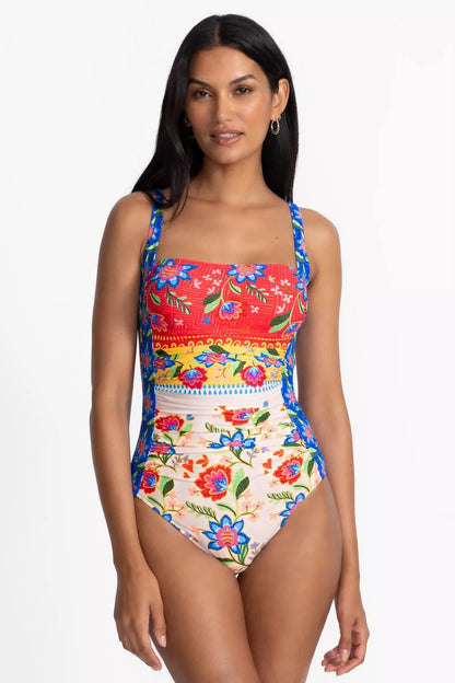 Johnny Was Women MARILYN RUCHED ONE PIECE