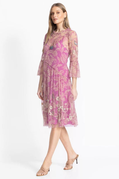 Johnny Was Women MAZZY ARCHING RUFFLES DRESS