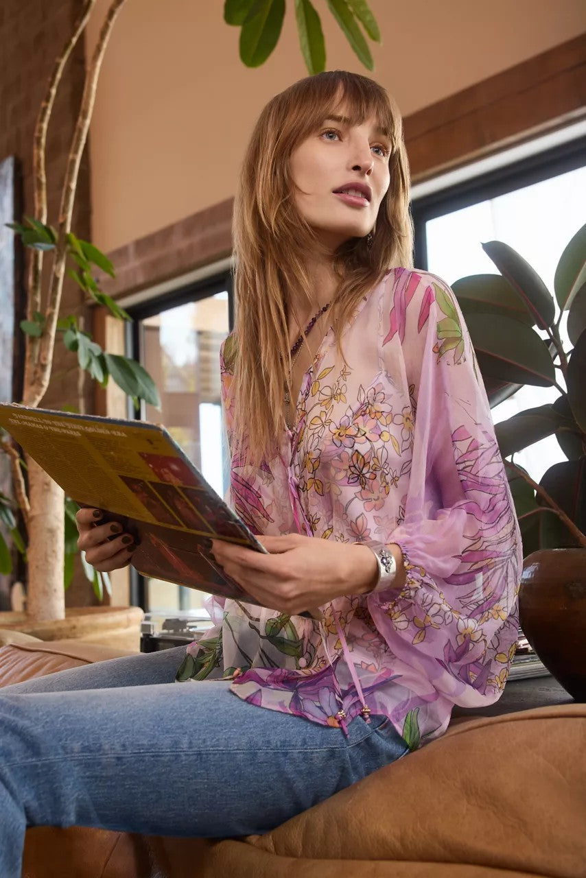 Johnny Was Women HARLYN BUTTON FRONT BLOUSE