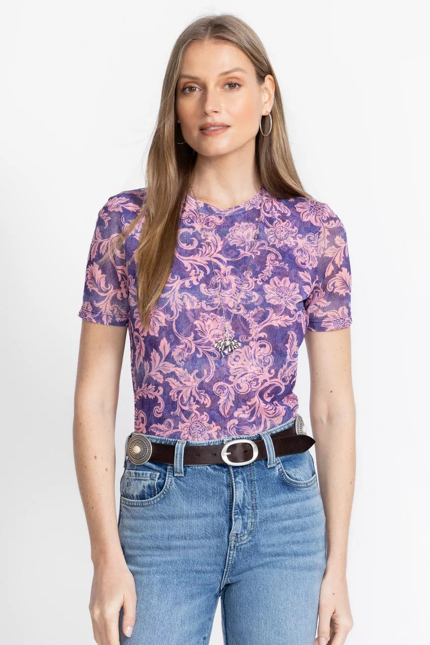 Johnny Was Women ELEANOR SHORT SLEEVE MESH TEE