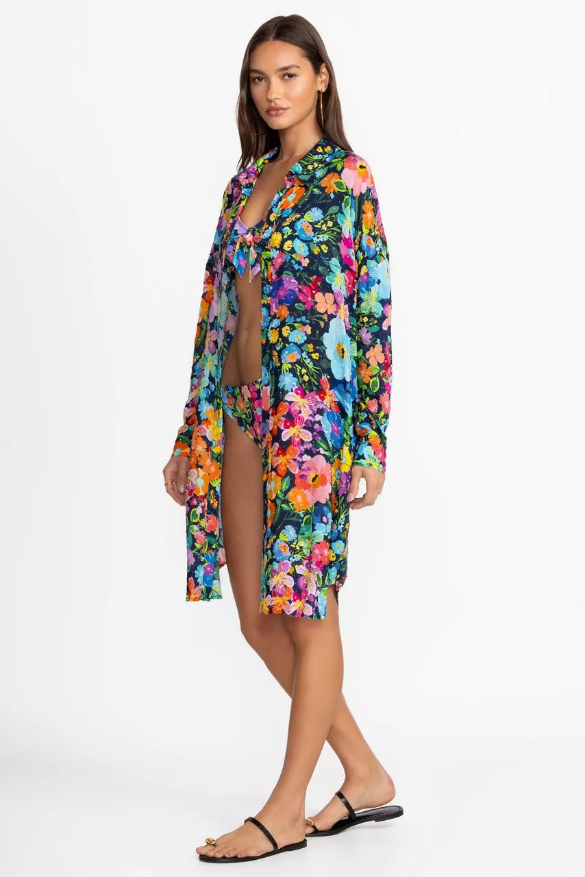 Johnny Was Women WILD BLOOM LONG SHIRT DRESS