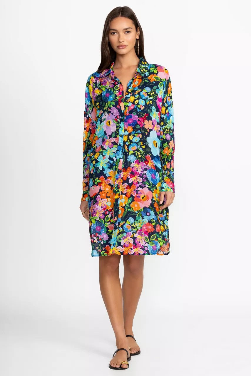 Johnny Was Women WILD BLOOM LONG SHIRT DRESS