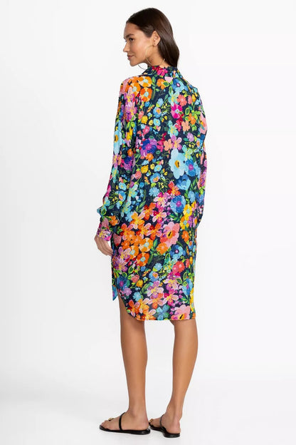 Johnny Was Women WILD BLOOM LONG SHIRT DRESS