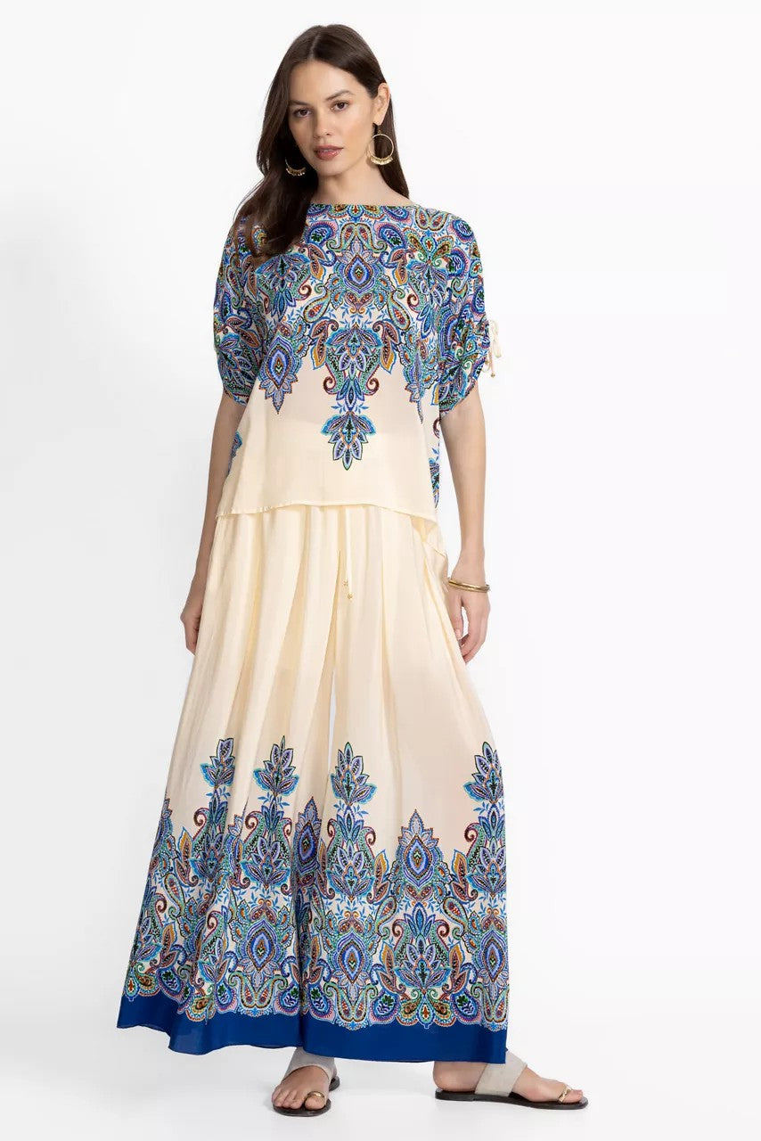 Johnny Was Women RUCHED SLEEVE BLOUSE