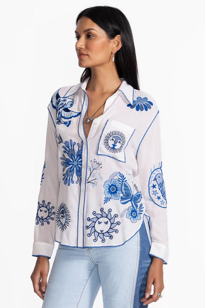Johnny Was Women POCKET RELAXED SHIRT
