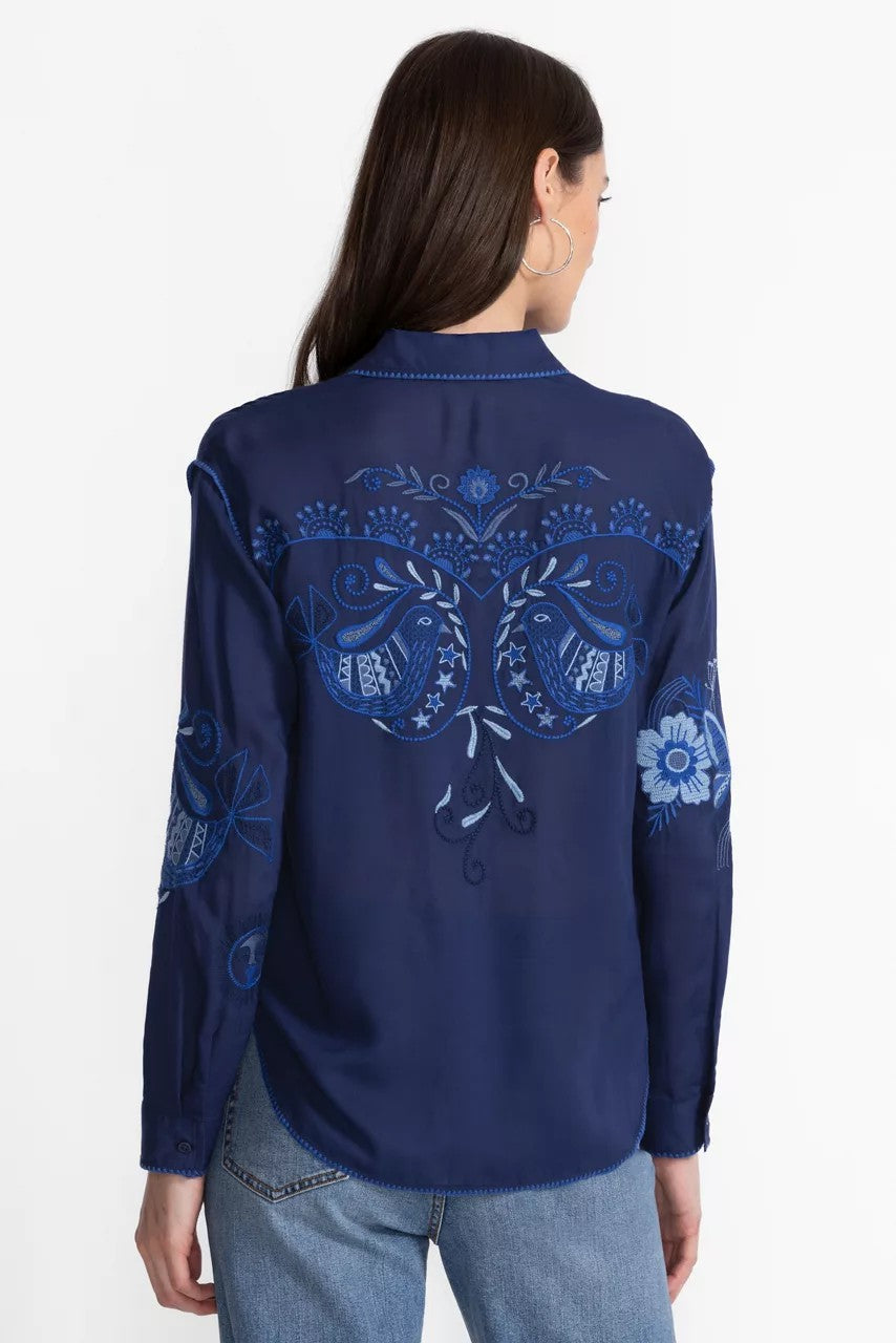 Johnny Was Women POCKET RELAXED SHIRT