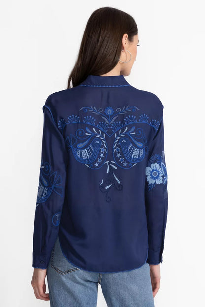 Johnny Was Women POCKET RELAXED SHIRT