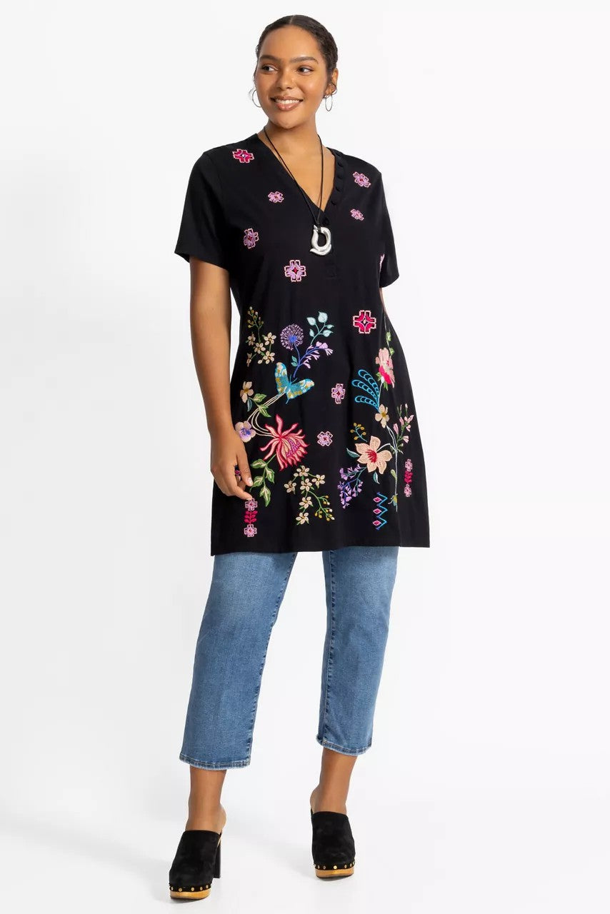 Johnny Was Women BUTTON NECK KNIT DRESS